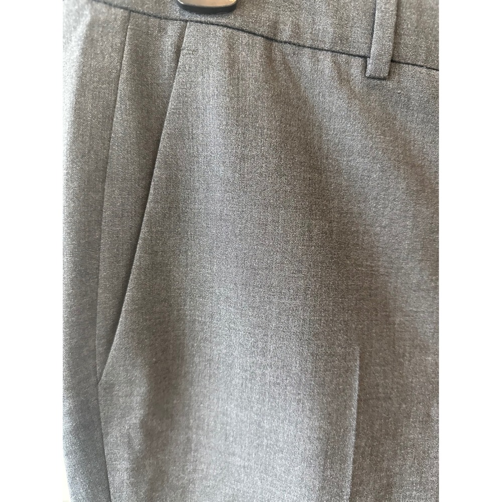 Theory Demitria 4 Traceable Wool Flared Dress Pants Charcoal Gray Size 8 - Picture 3 of 6